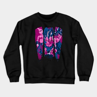 dragon ball majin buu vegeta goku Crewneck Sweatshirt